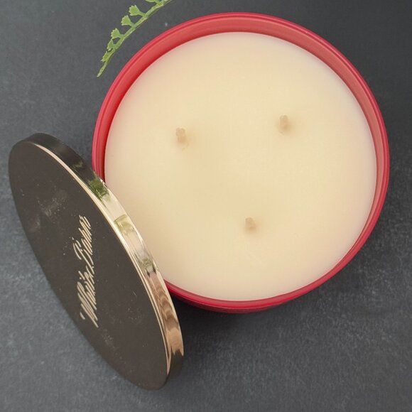 BBW Strawberry Pound Cake White Barn Bath & Body Works 3 Wick Candle - Picture 6 of 10